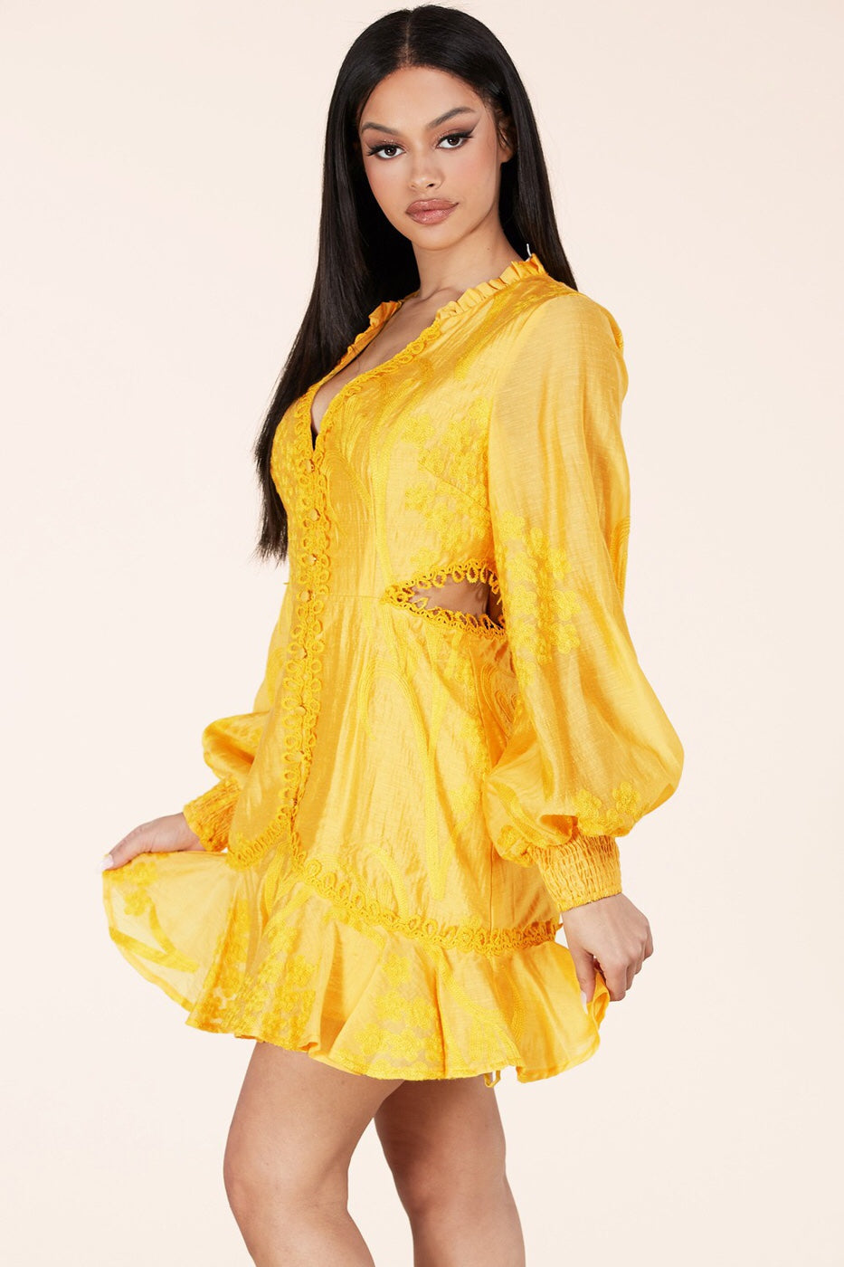 Beautiful Golden Mustard Embroidered Woman’s Fashion