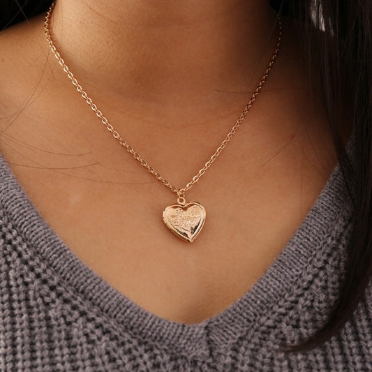 Open Heart-shape Copper Necklace